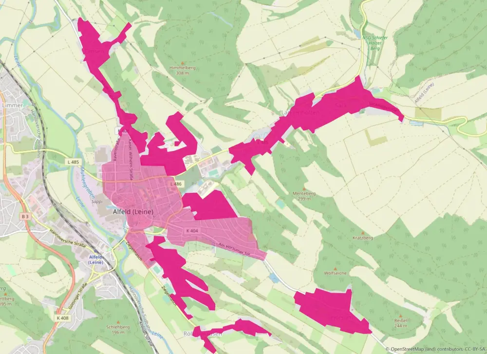 In Alfeld (Leine) und den fünf Ortsteilen Eimsen, Hörsum, Langenholzen, Röllinghausen und Sack baut die deutsche Telekom Glasfaser aus.
