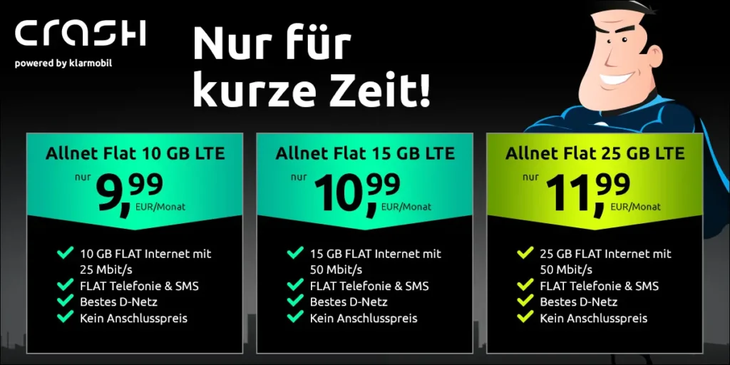25 GB LTE für 11,99€ und weitere Tarife