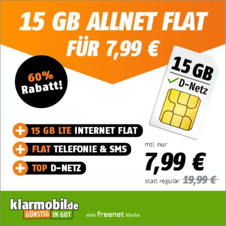 Prime-Day: 15 GB für 7,99€ mtl. im Vodafone-Netz | Allnet-Flat | eSIM