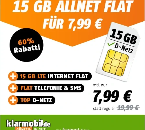 Prime-Day: 15 GB für 7,99€ mtl. im Vodafone-Netz | Allnet-Flat | eSIM