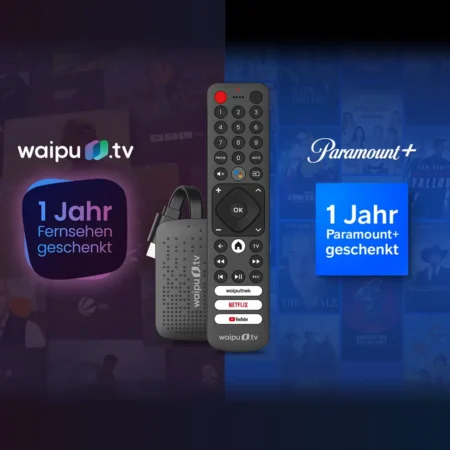 1 Jahr waipu.tv Perfect Plus + 4K Stick + Paramount+ für nur 59,99€ + 4,95€ Versand (Begrenzt auf 9.999 Stück)