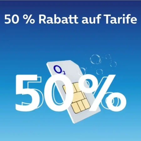 🔥 Alle o2 Tarife DAUERHAFT 50% günstiger: z.B. Unbegrenzt Datenvolumen ab 14,99€ oder Free M 25GB für 14,99€ mit 5G & 300 Mbit/s