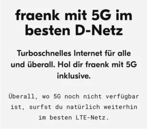 FRAENK bald mit 5G im Telekom-Netz