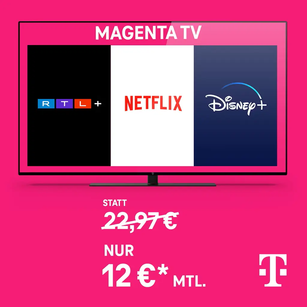 Telekom Magenta TV SmartStream für nur 12€ im Monat.