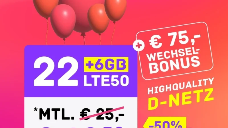🔥HIGH-Mobile Geburtstag: 28 GB für 12,50 € | 40 GB für 17,50€ | Telekom-Netz | Bis zu 100€ Bonus | 5G und monatlich kündbar