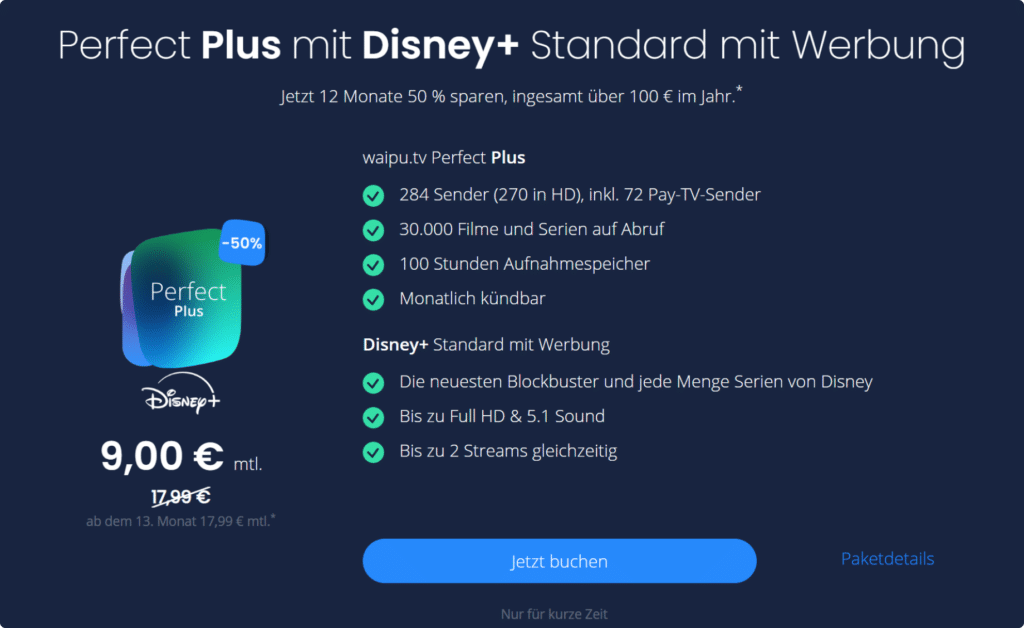 Perfect Plus mit Disney+ Standard mit Wertbung