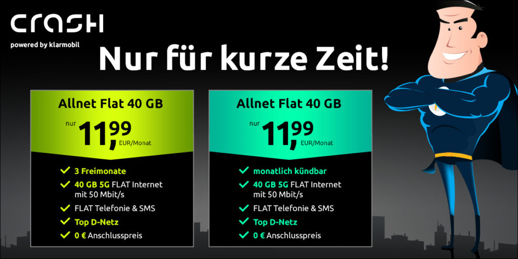 Nur für kurze Zeit! - 40GB für 11,99€ im Monat