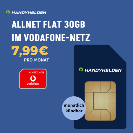17 GB für 4,99 € im Telefónica-Netz | 30 GB für 7,99€ oder 100 GB für 11,99 € im Vodafone-Netz | o2 Unlimited ab 14,99€ | Alle Netze mit 5G Allnet-Flat Tarifen | Die besten Handyhelden.de Tarife zum Launch